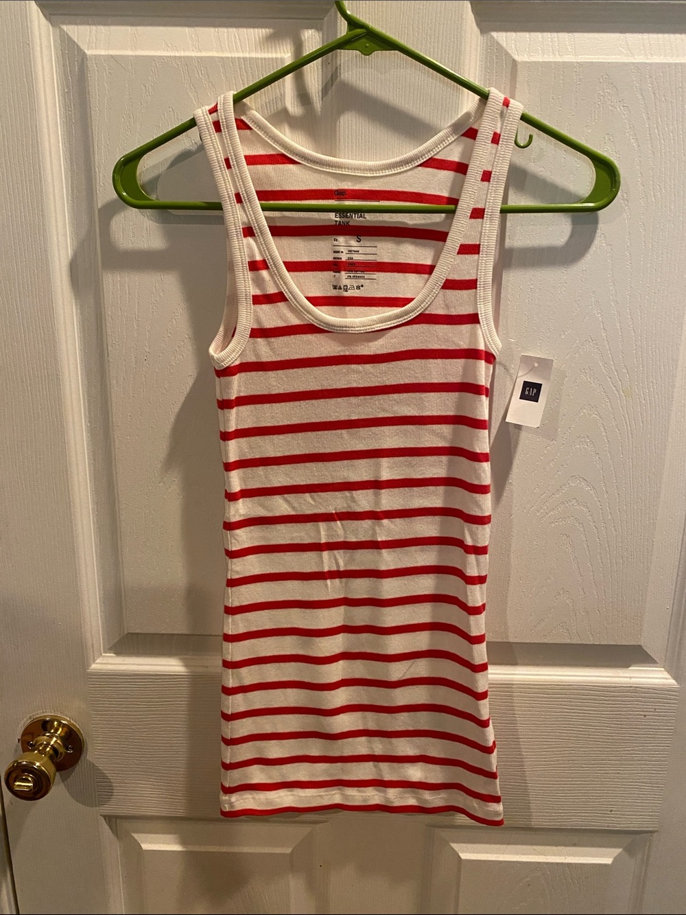 GAP Red and White Striped Tank Chemise size S